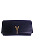 Classic Y Linge Clutch, &pound;300, Handbags, Black, Front view